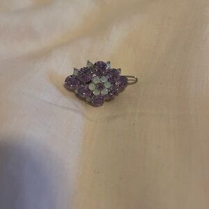 Pink Crystal tiny Hair Clip